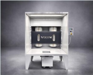 Sprøyteskap for pulverlakkering