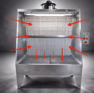 Sprøyteskap for lakkering